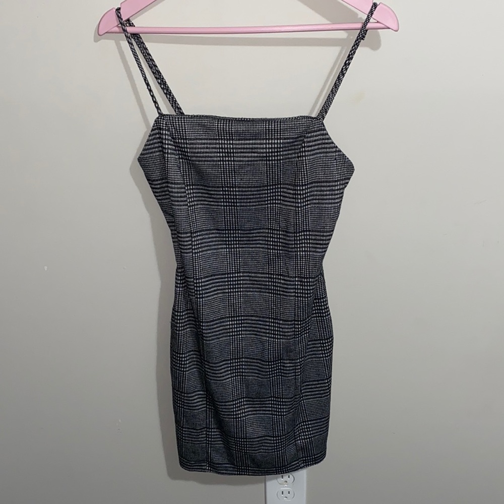 Black And White Plaid Dress
